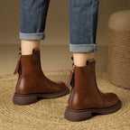 Soft Bottom British Style Vintage Martin Boots Women