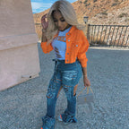 Jacket Women Streetwear Denim Jacket Women Outwear Bodycon Jeans Jackets Women Coat Casual Ladies Cropped Jackets