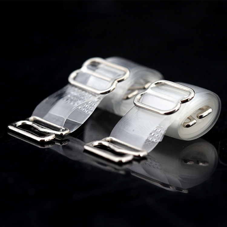 1cm Wide Stainless Steel Buckle See-through Bra Straps Bra Invisible Band