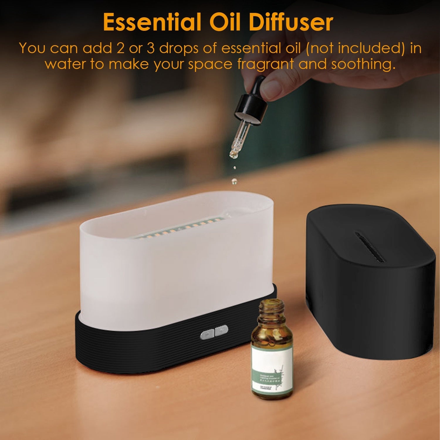 120ml Cool Mist Humidifier Ultrasonic Aroma Essential Oil Diffuser With Soothing Sounds 7 Color Night Lights Waterless Auto Off For Relaxation And Sleeping