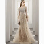 Heavy Industry Nailed Beaded Diamond-encrusted Evening Dress Hostess Long Style