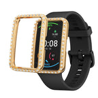 Suitable for Watch Fit Watch Single Row Diamond Half-pack PC Plating Protective Case