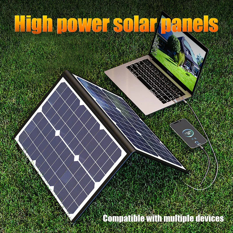 40w18v Solar Single Crystal Folding Bag Portable Green