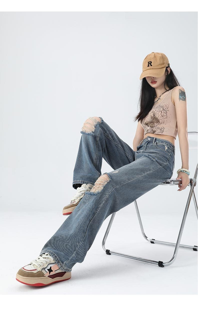 New High Waist Slimming And Wide Leg Jeans For Women