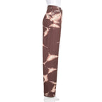 Fashion Ladies Tie Dye Drape Straight Leg Jeans