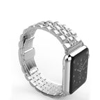 Seven Beads Stainless Steel Strap With Butterfly Buckle