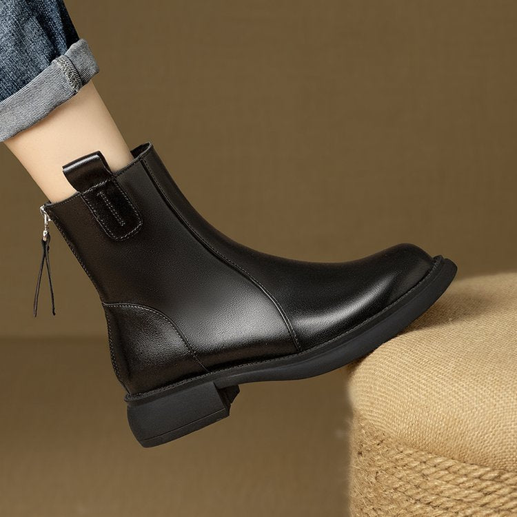 Soft Bottom British Style Vintage Martin Boots Women