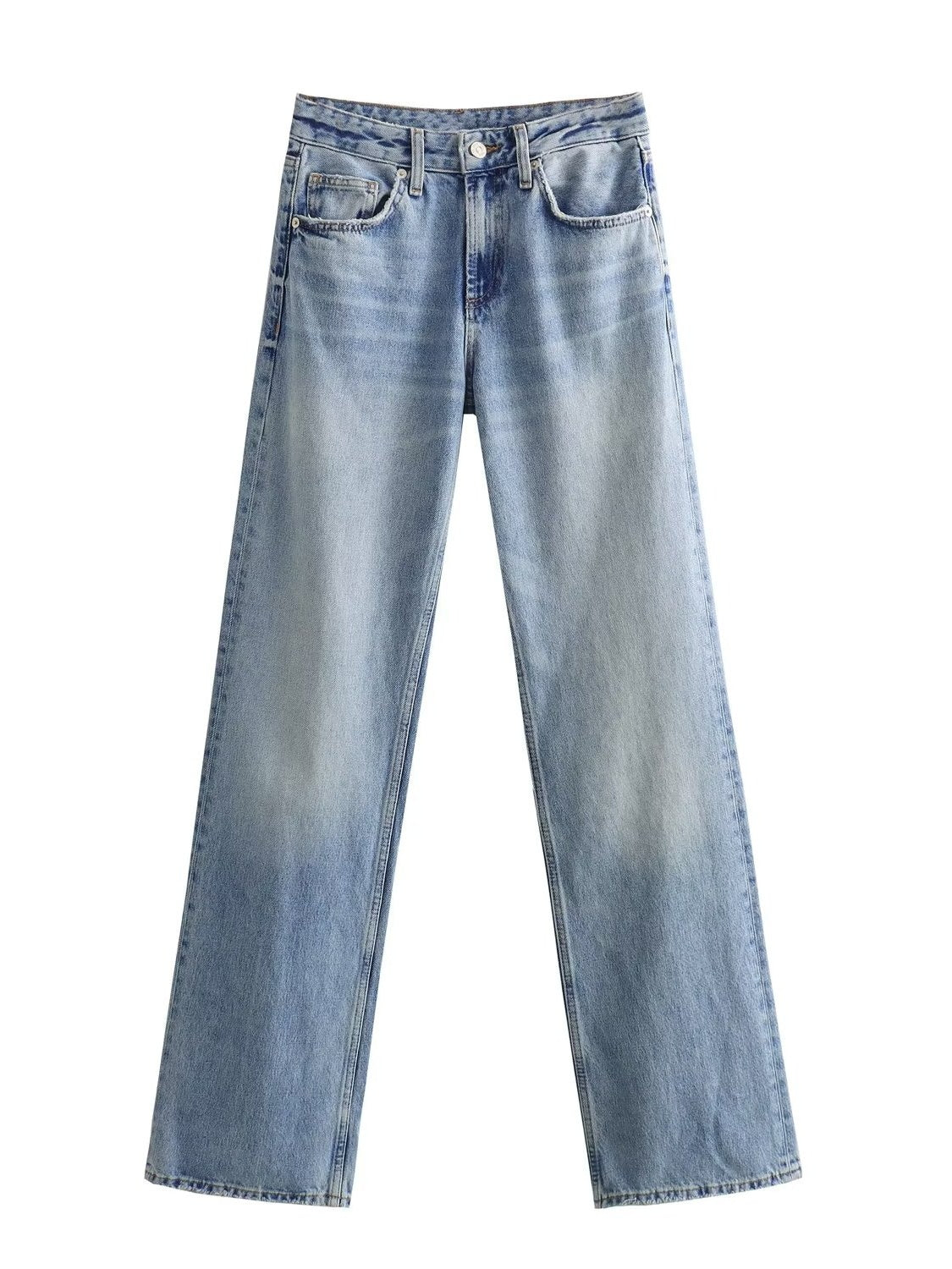 Autumn And Winter Jeans High Waist Straight Pants Women's Wide-leg Pants