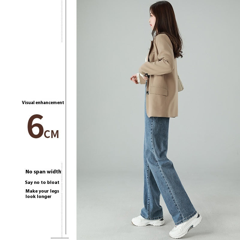 Jeans Women's Spring And Autumn High Waist Figure Flattering Mopping Pants
