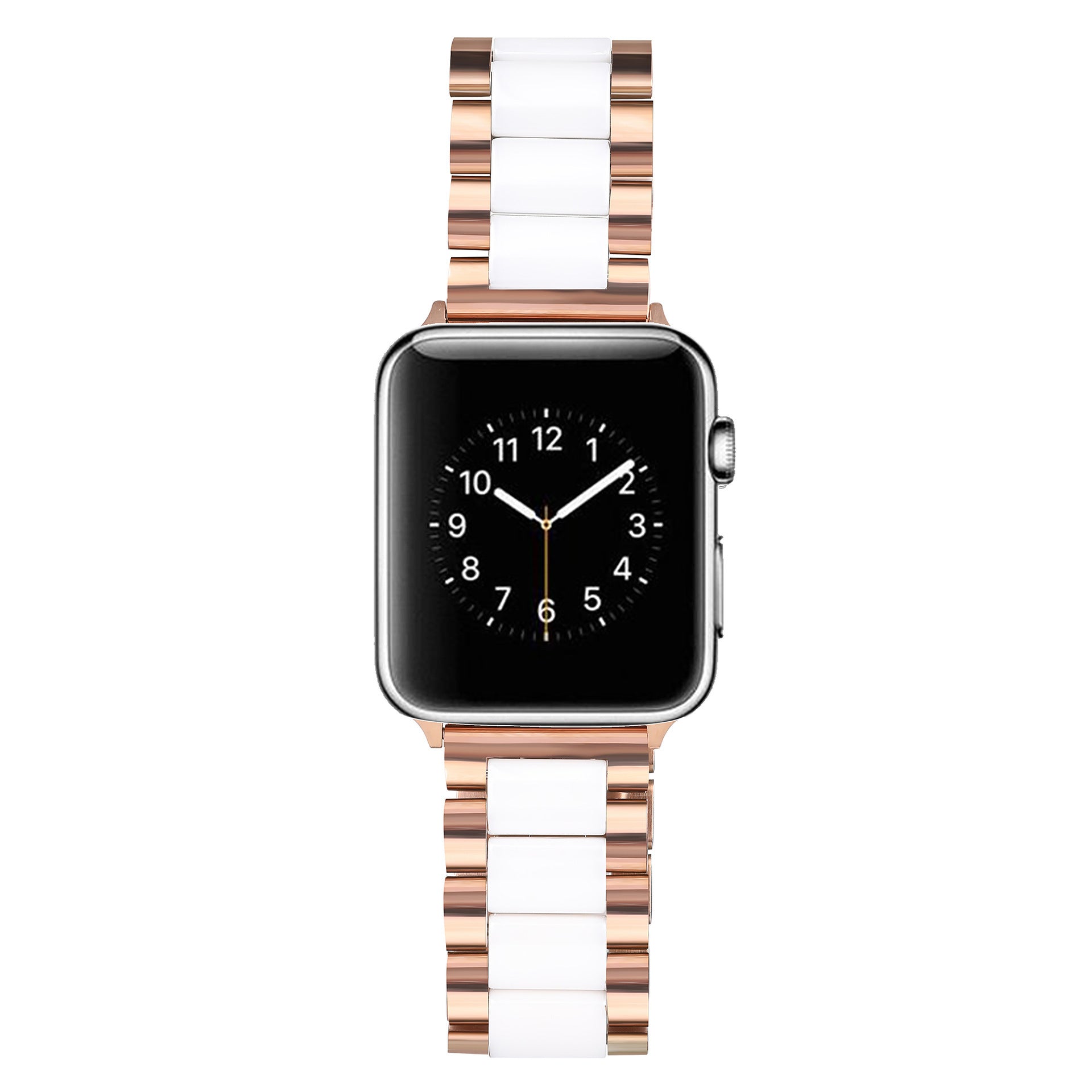 22mm Interface Stainless Steel Three Beads Ceramic Strap Metal Link